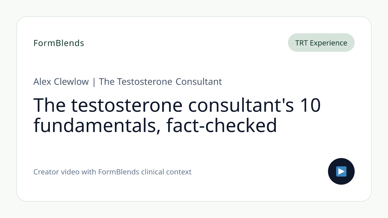 The testosterone consultant's 10 fundamentals, fact-checked