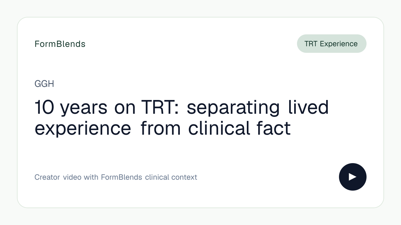 10 years on TRT: separating lived experience from clinical fact
