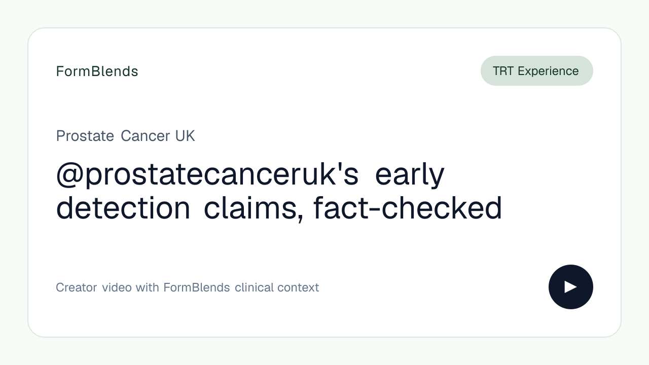 @prostatecanceruk's early detection claims, fact-checked