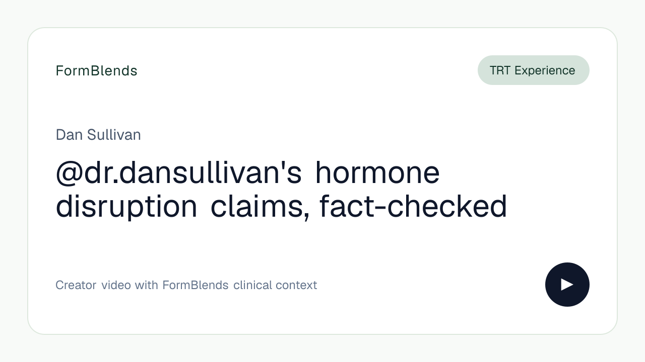 @dr.dansullivan's hormone disruption claims, fact-checked