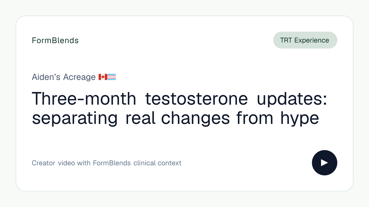 Three-month testosterone updates: separating real changes from hype