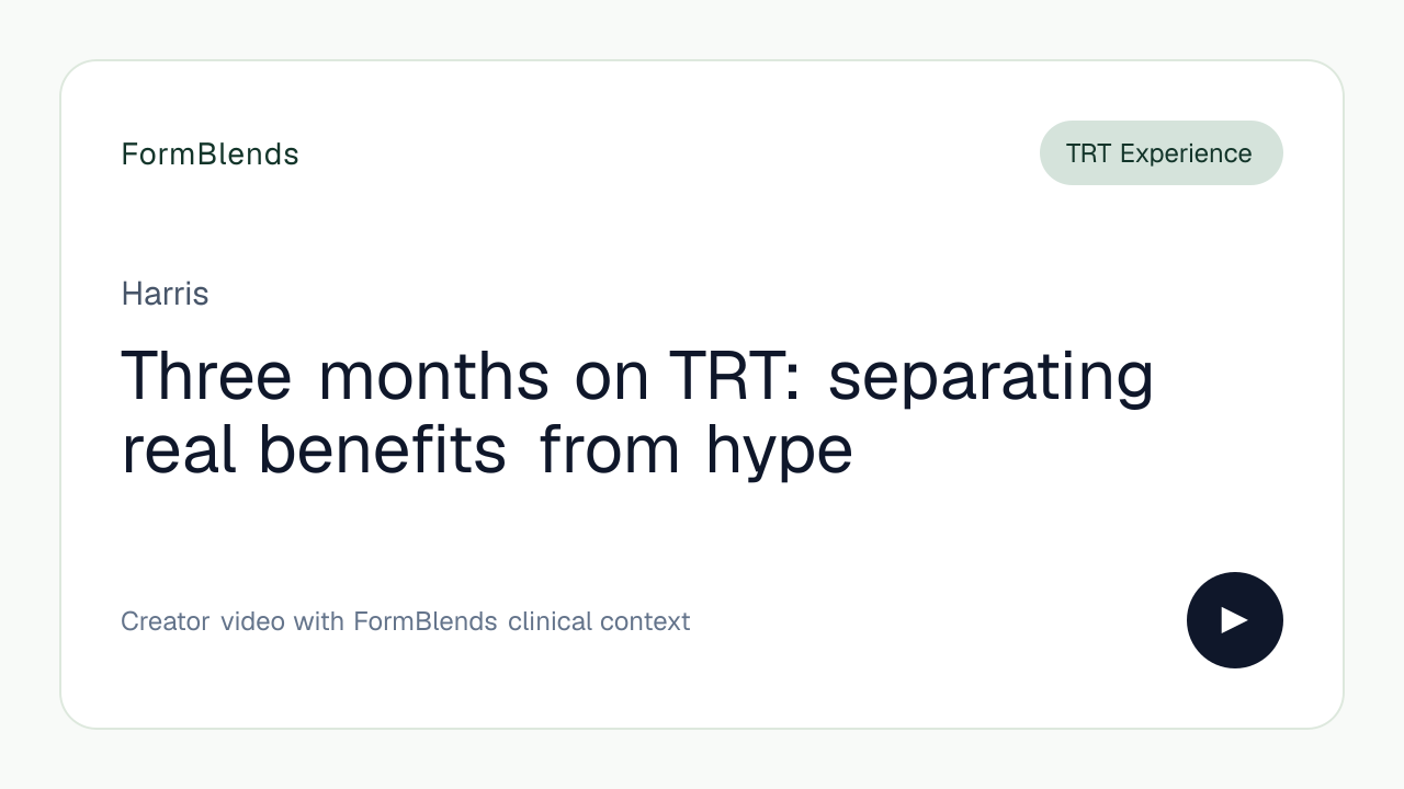 Three months on TRT: separating real benefits from hype