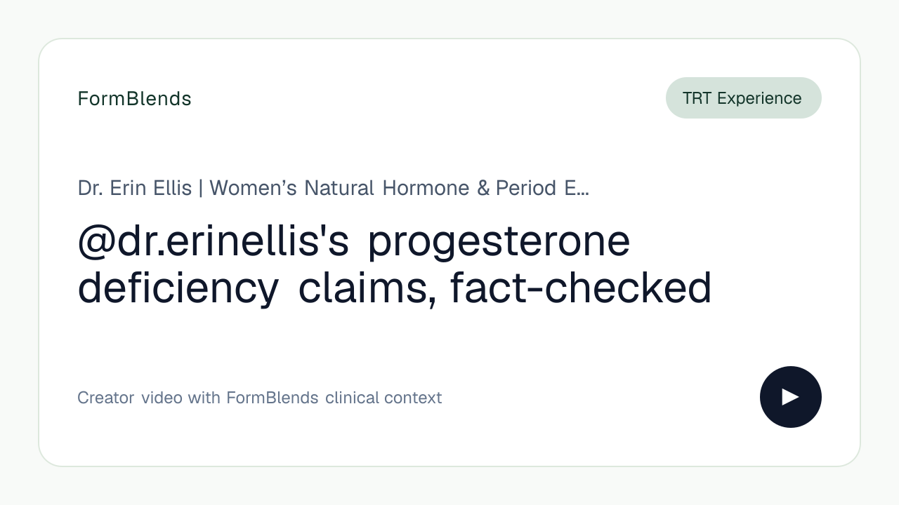 @dr.erinellis's progesterone deficiency claims, fact-checked