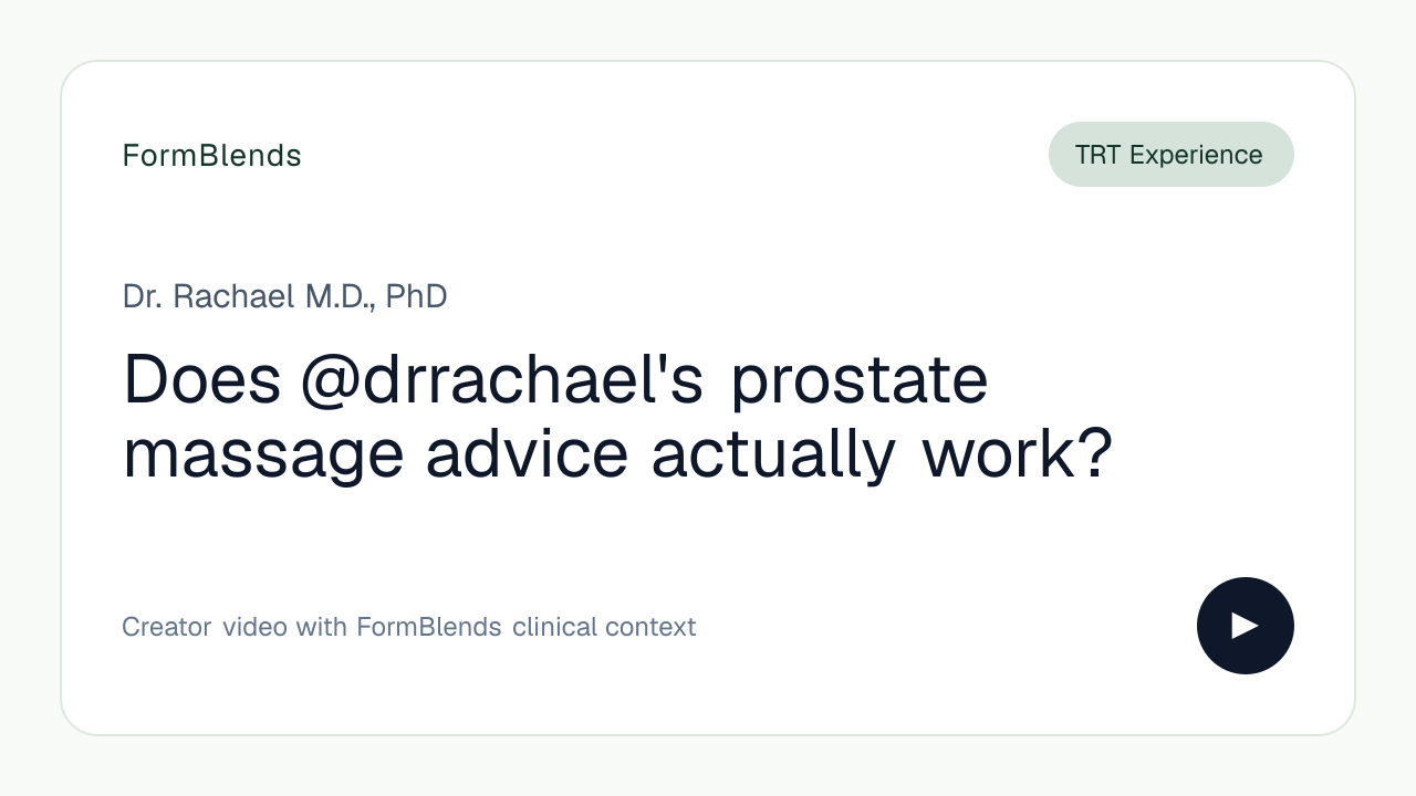 Does @drrachael's prostate massage advice actually work?