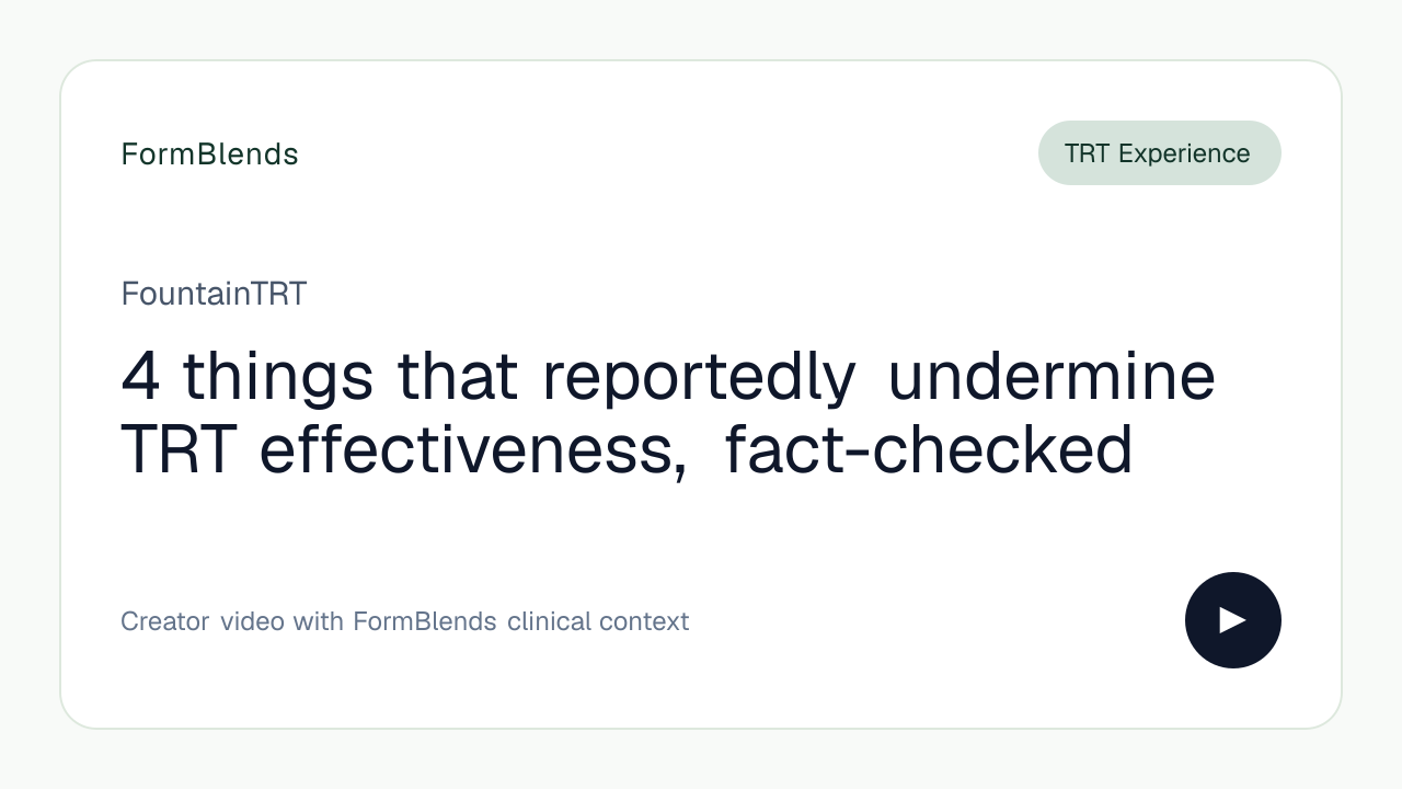 4 things that reportedly undermine TRT effectiveness, fact-checked