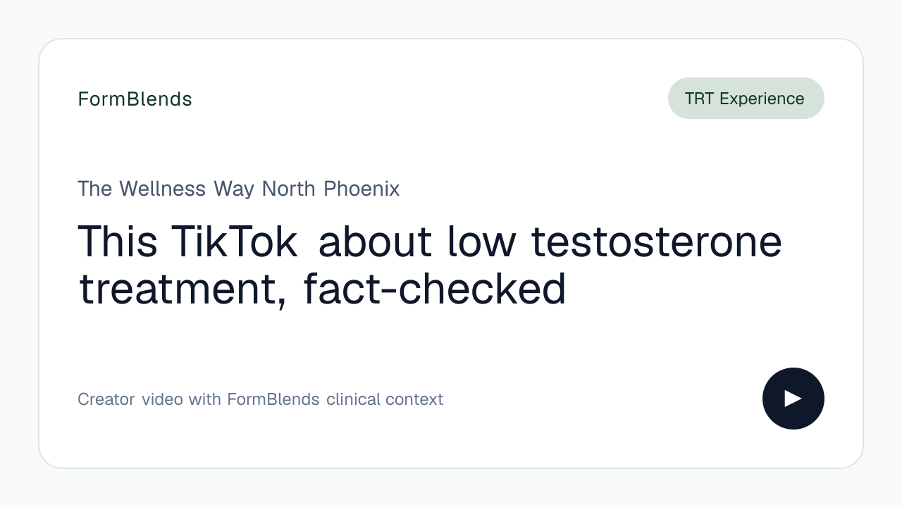 This TikTok about low testosterone treatment, fact-checked