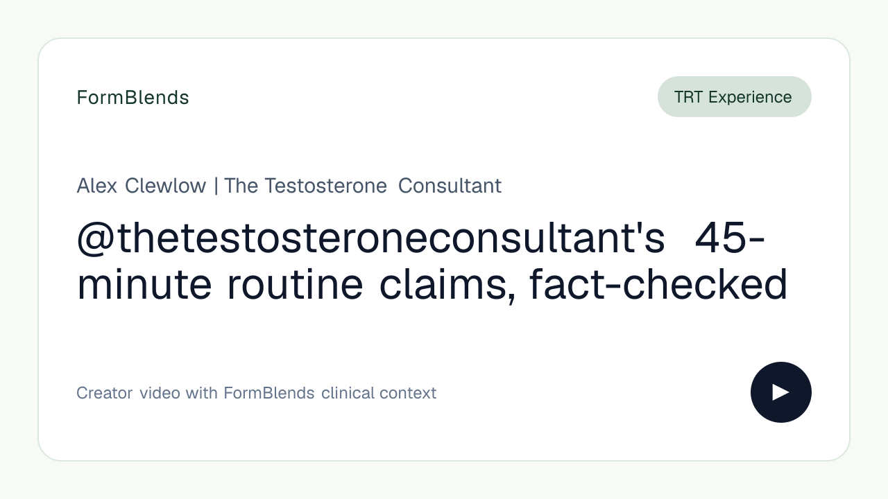 @thetestosteroneconsultant's 45-minute routine claims, fact-checked