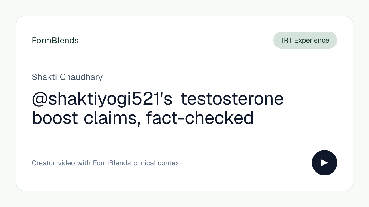 @shaktiyogi521's testosterone boost claims, fact-checked