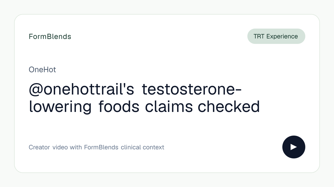 @onehottrail's testosterone-lowering foods claims checked