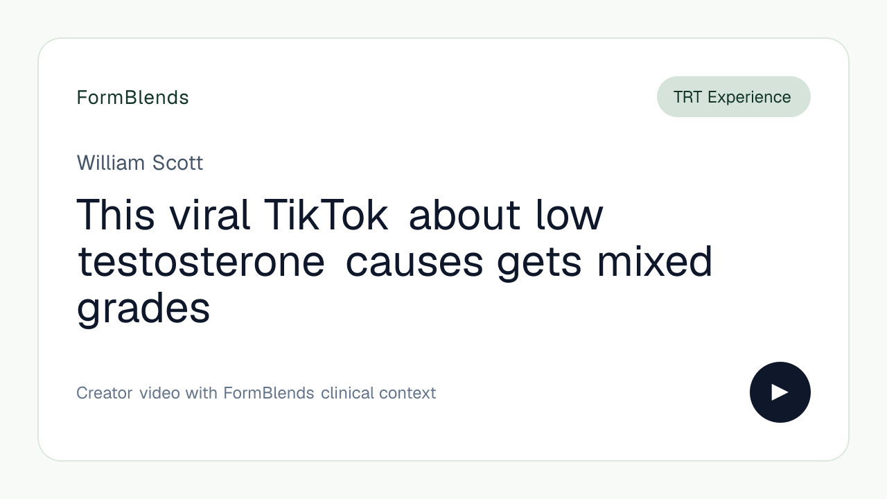 This viral TikTok about low testosterone causes gets mixed grades