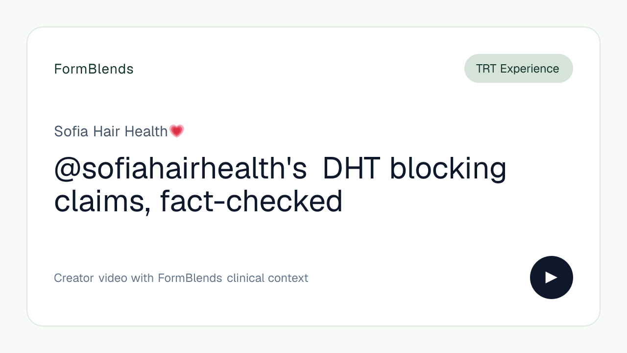 @sofiahairhealth's DHT blocking claims, fact-checked