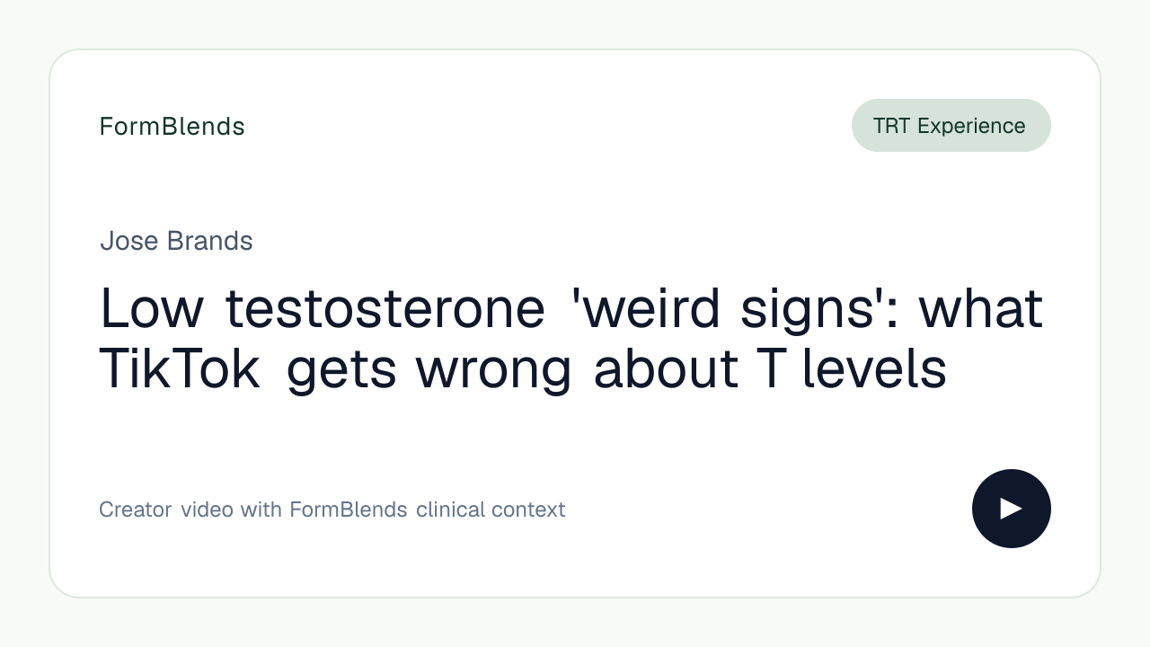 Low testosterone 'weird signs': what TikTok gets wrong about T levels