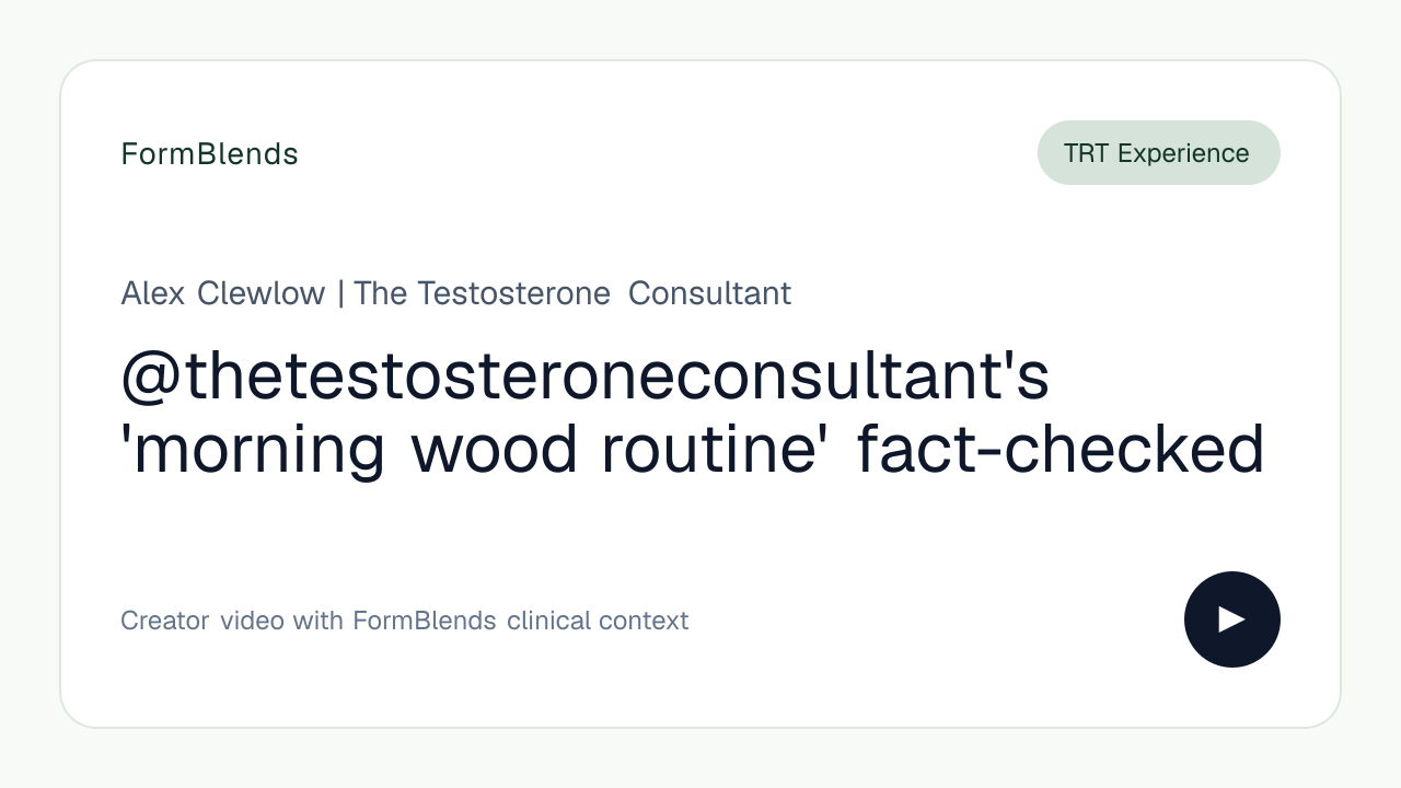 @thetestosteroneconsultant's 'morning wood routine' fact-checked