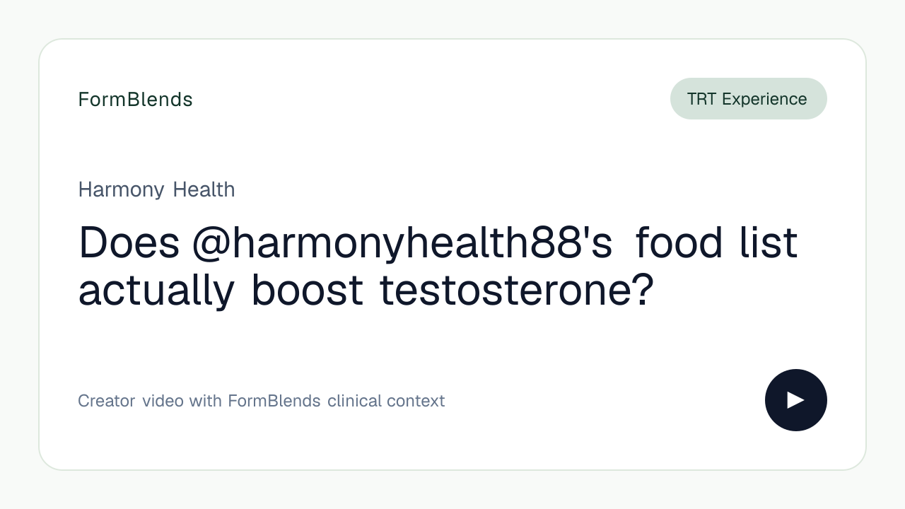 Does @harmonyhealth88's food list actually boost testosterone?