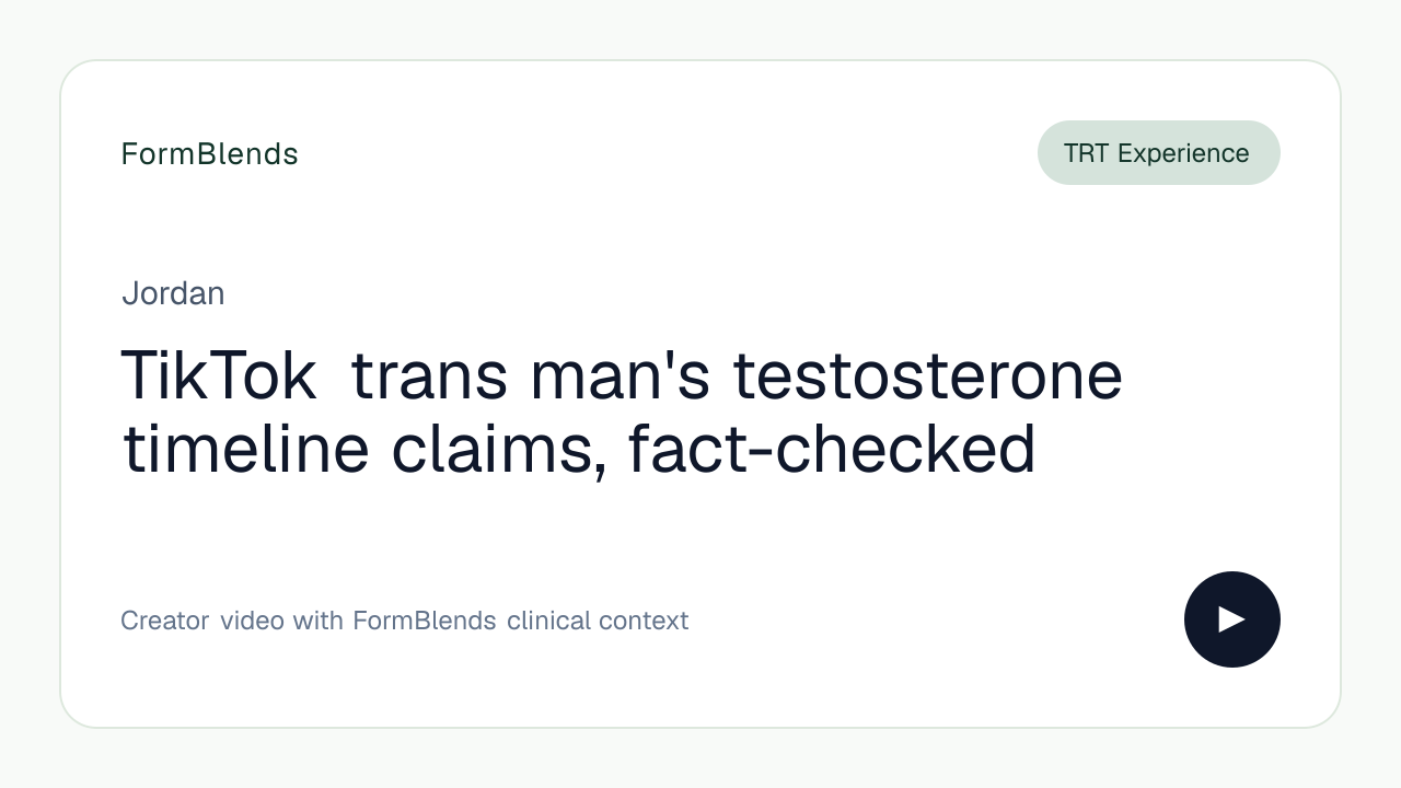 TikTok trans man's testosterone timeline claims, fact-checked