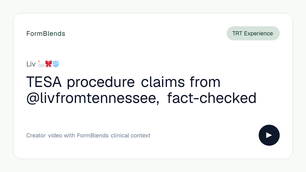 TESA procedure claims from @livfromtennessee, fact-checked