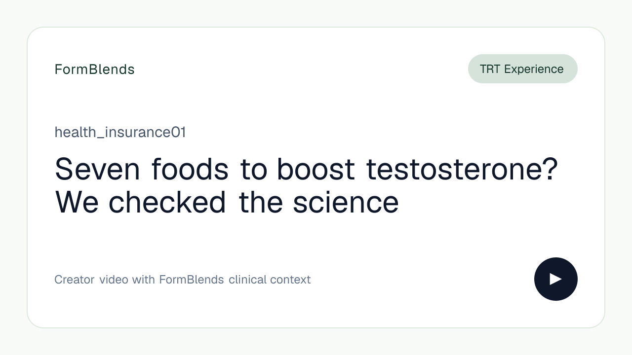 Seven foods to boost testosterone? We checked the science