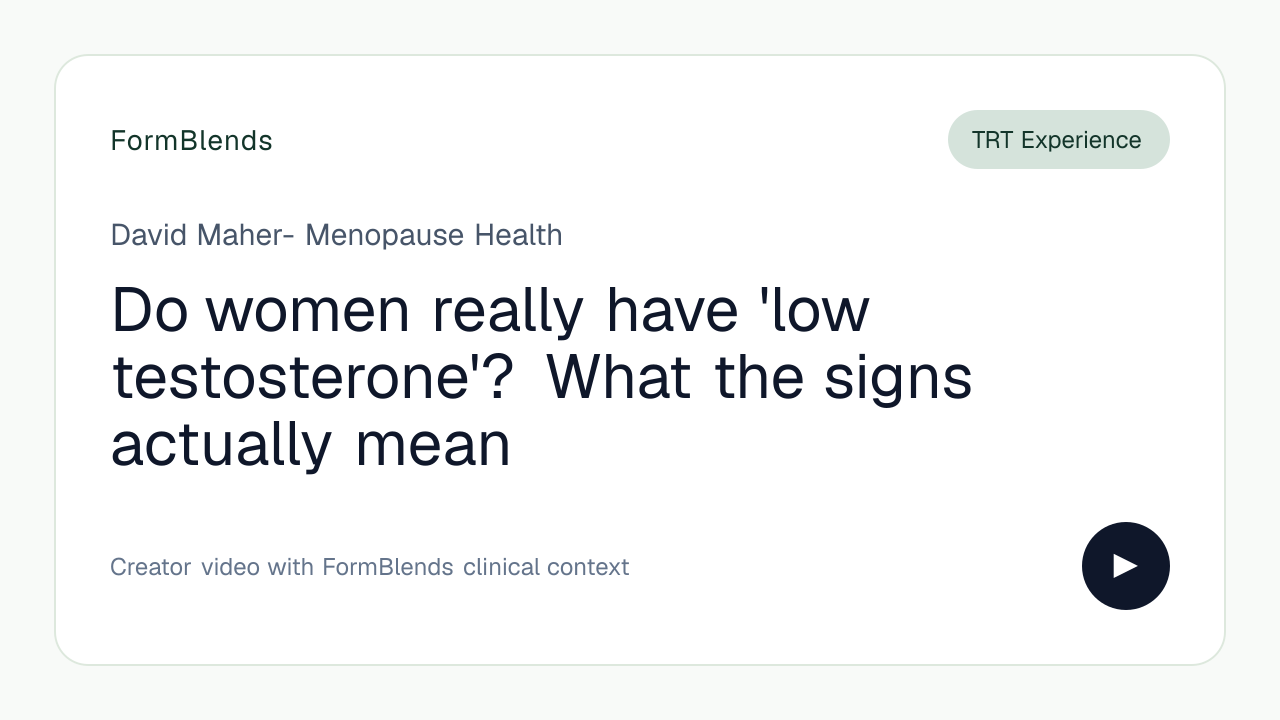 Do women really have 'low testosterone'? What the signs actually mean