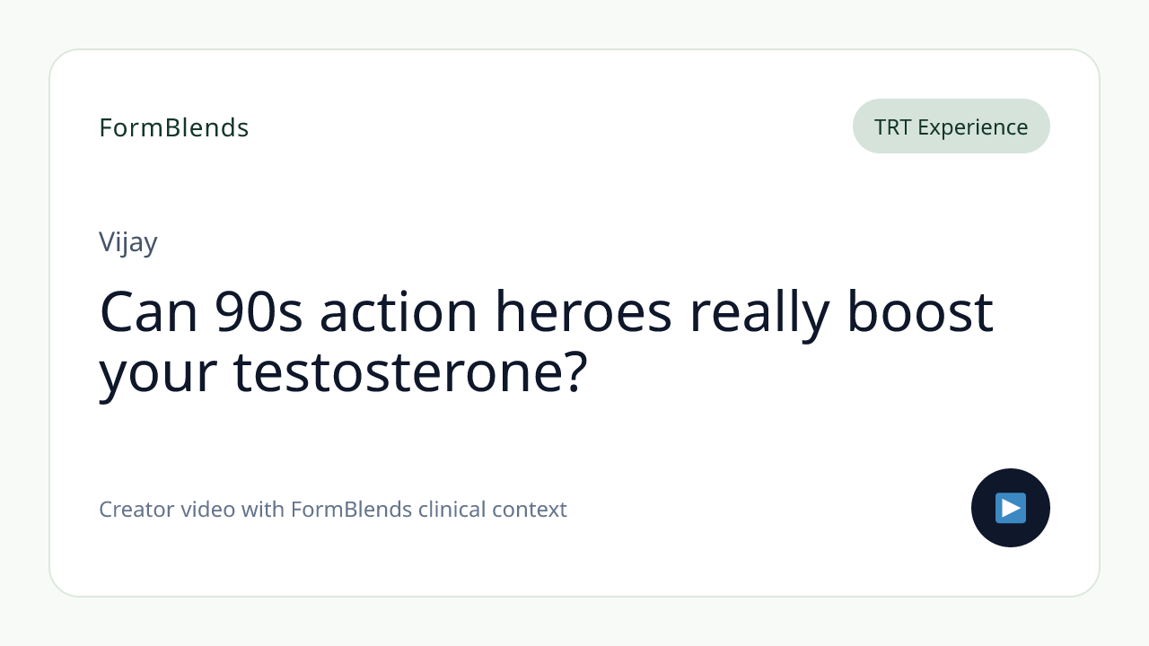 Can 90s action heroes really boost your testosterone?
