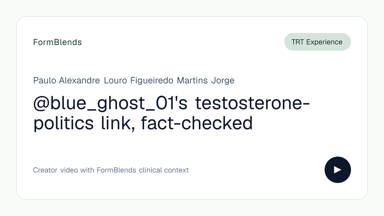 @blue_ghost_01's testosterone-politics link, fact-checked