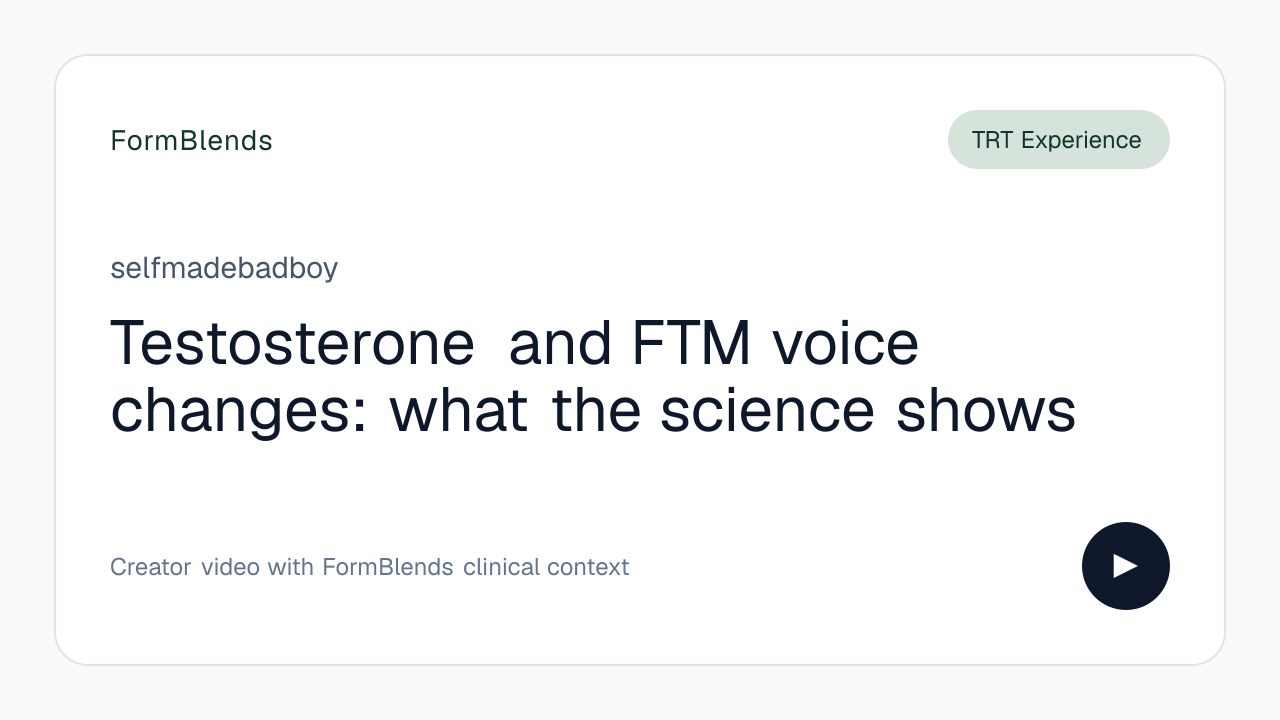 Testosterone and FTM voice changes: what the science shows