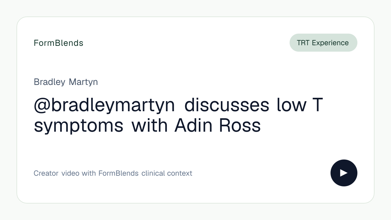@bradleymartyn discusses low T symptoms with Adin Ross