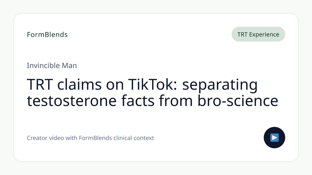 TRT claims on TikTok: separating testosterone facts from bro-science