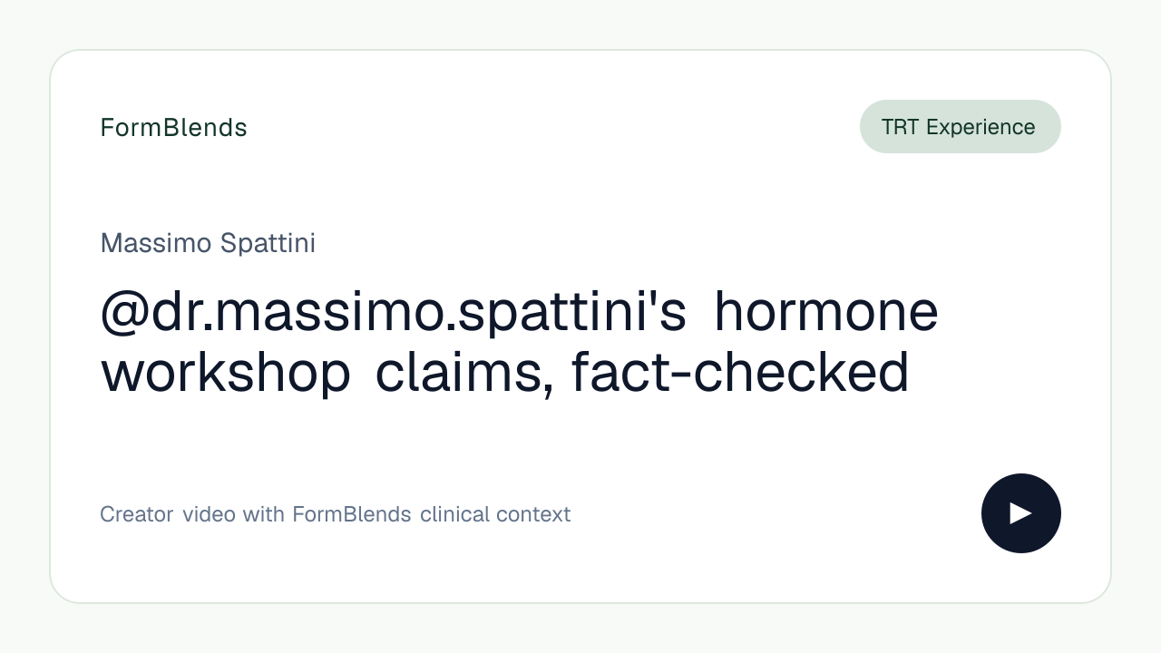 @dr.massimo.spattini's hormone workshop claims, fact-checked