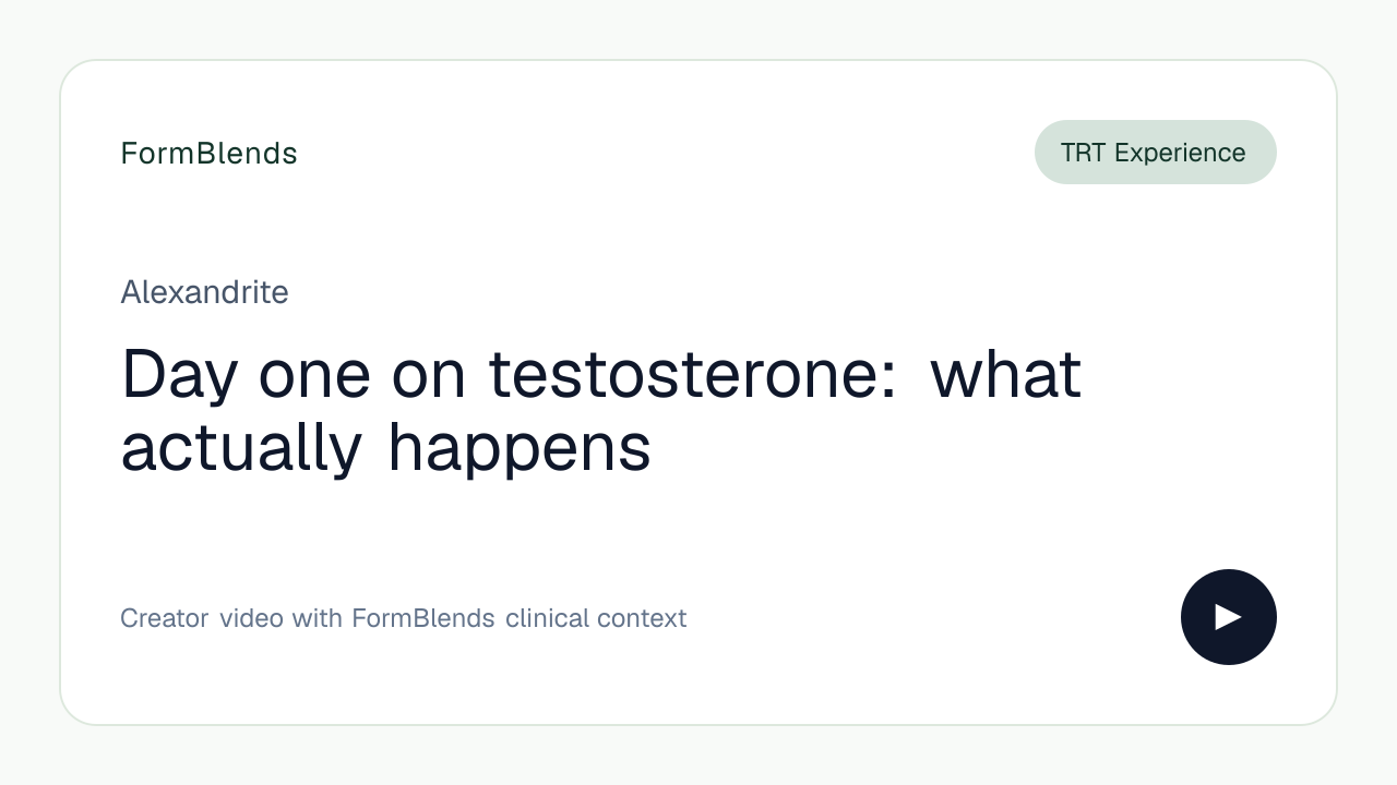 Day one on testosterone: what actually happens