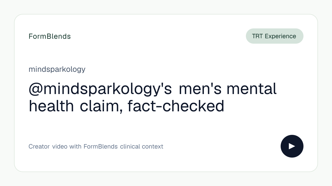 @mindsparkology's men's mental health claim, fact-checked