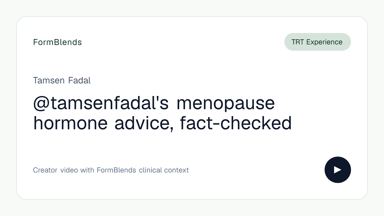@tamsenfadal's menopause hormone advice, fact-checked