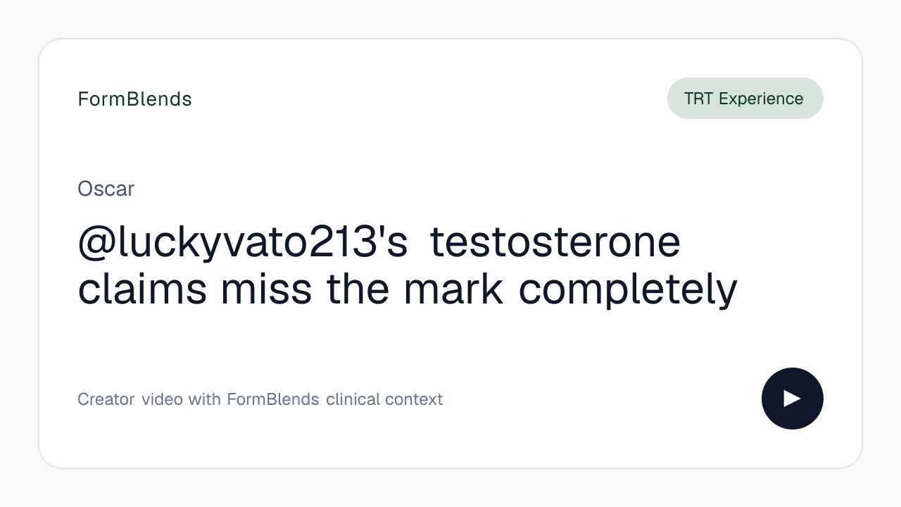@luckyvato213's testosterone claims miss the mark completely