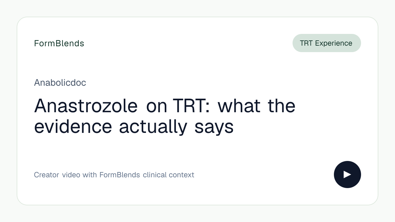Anastrozole on TRT: what the evidence actually says