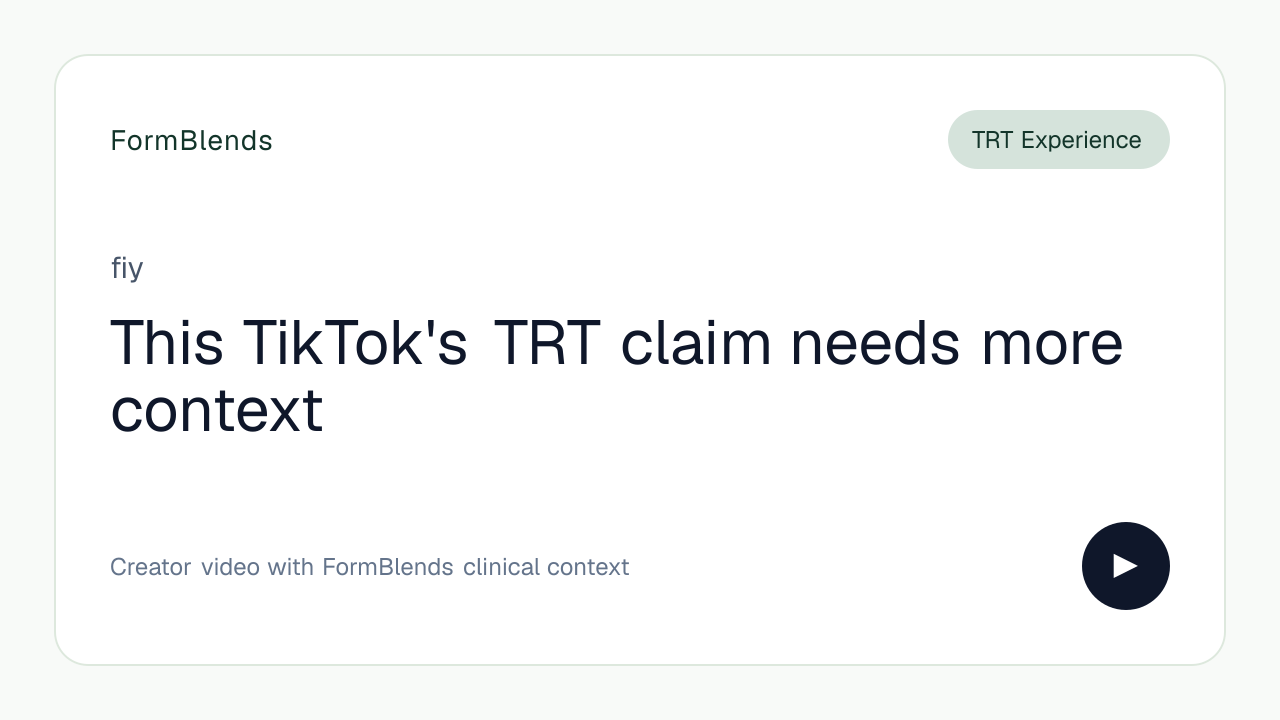This TikTok's TRT claim needs more context