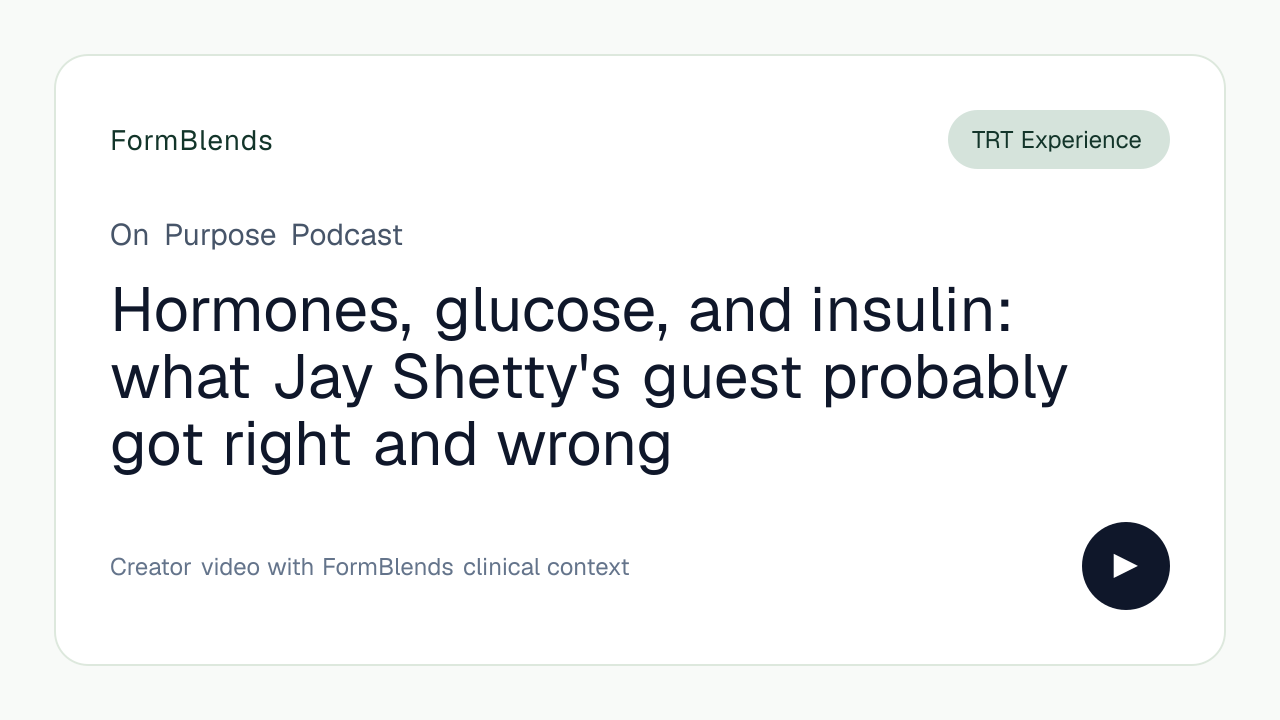 Hormones, glucose, and insulin: what Jay Shetty's guest probably got right and wrong
