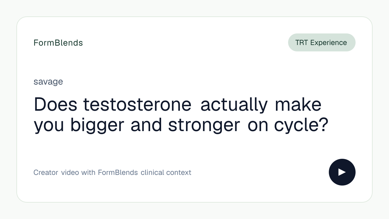 Does testosterone actually make you bigger and stronger on cycle?