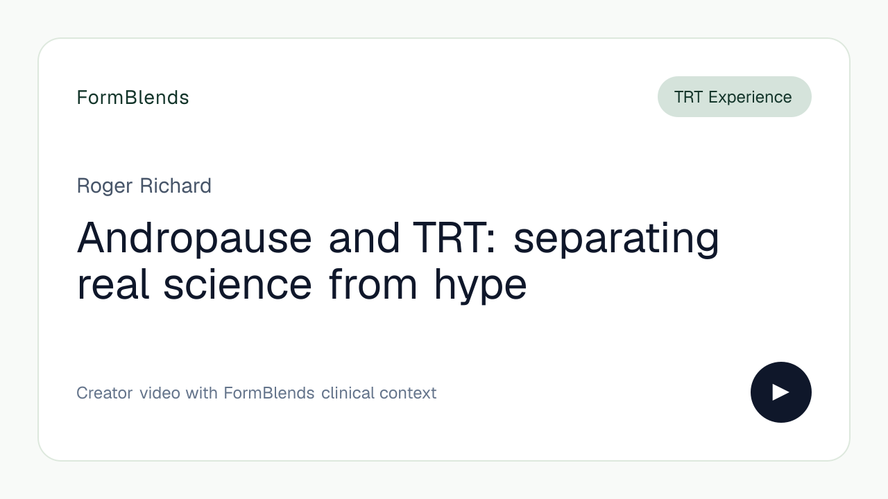 Andropause and TRT: separating real science from hype