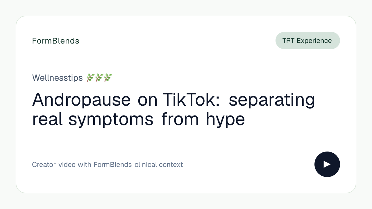 Andropause on TikTok: separating real symptoms from hype