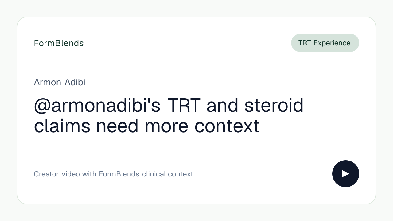 @armonadibi's TRT and steroid claims need more context
