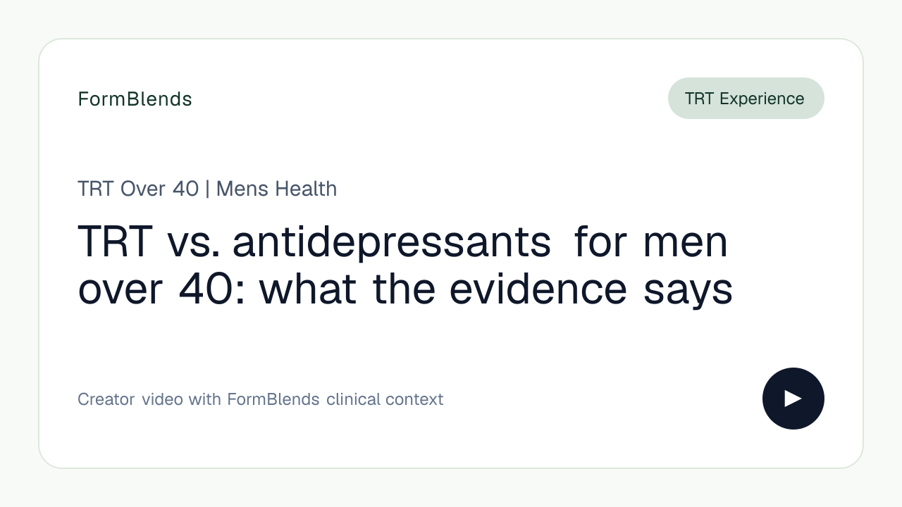 TRT vs. antidepressants for men over 40: what the evidence says