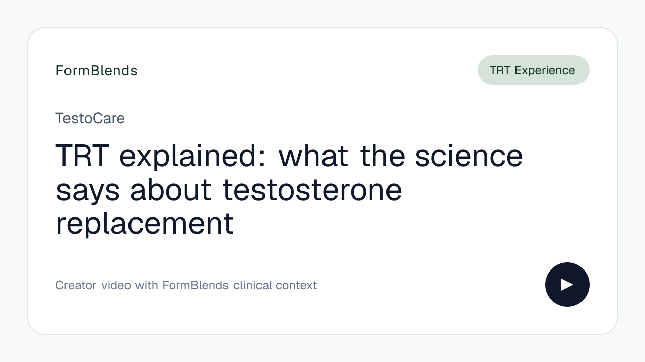 TRT explained: what the science says about testosterone replacement