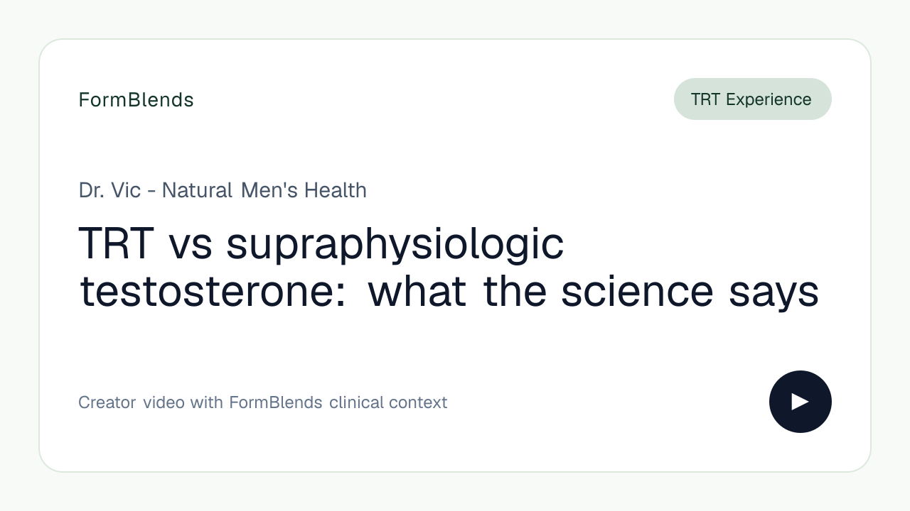 TRT vs supraphysiologic testosterone: what the science says