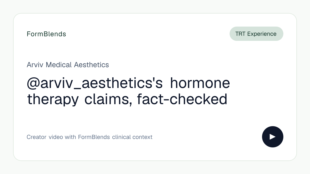 @arviv_aesthetics's hormone therapy claims, fact-checked