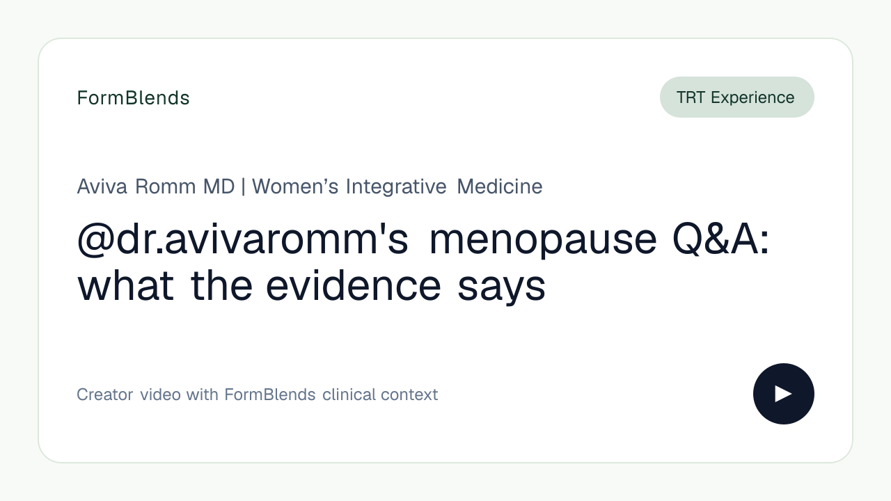 @dr.avivaromm's menopause Q&A: what the evidence says