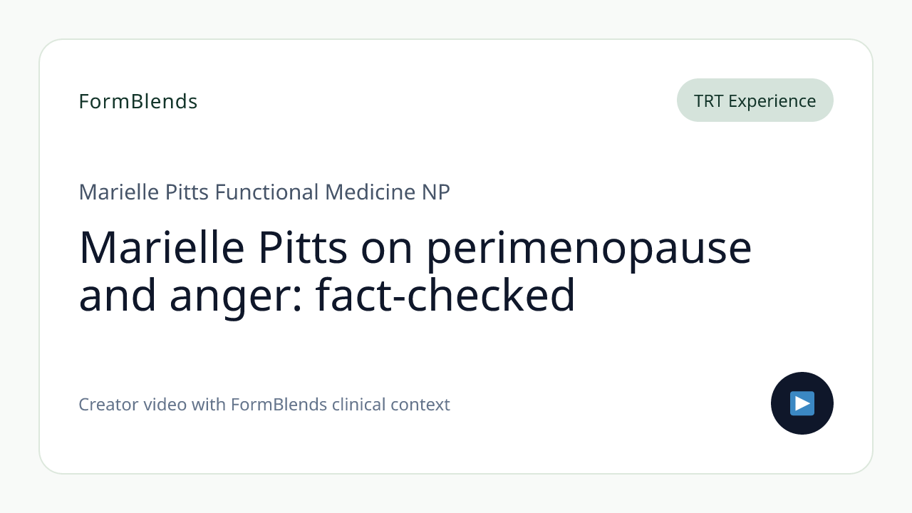 Marielle Pitts on perimenopause and anger: fact-checked