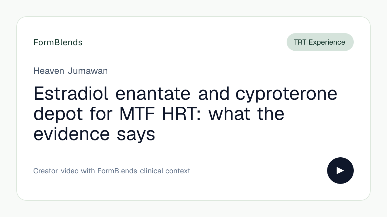 Estradiol enantate and cyproterone depot for MTF HRT: what the evidence says