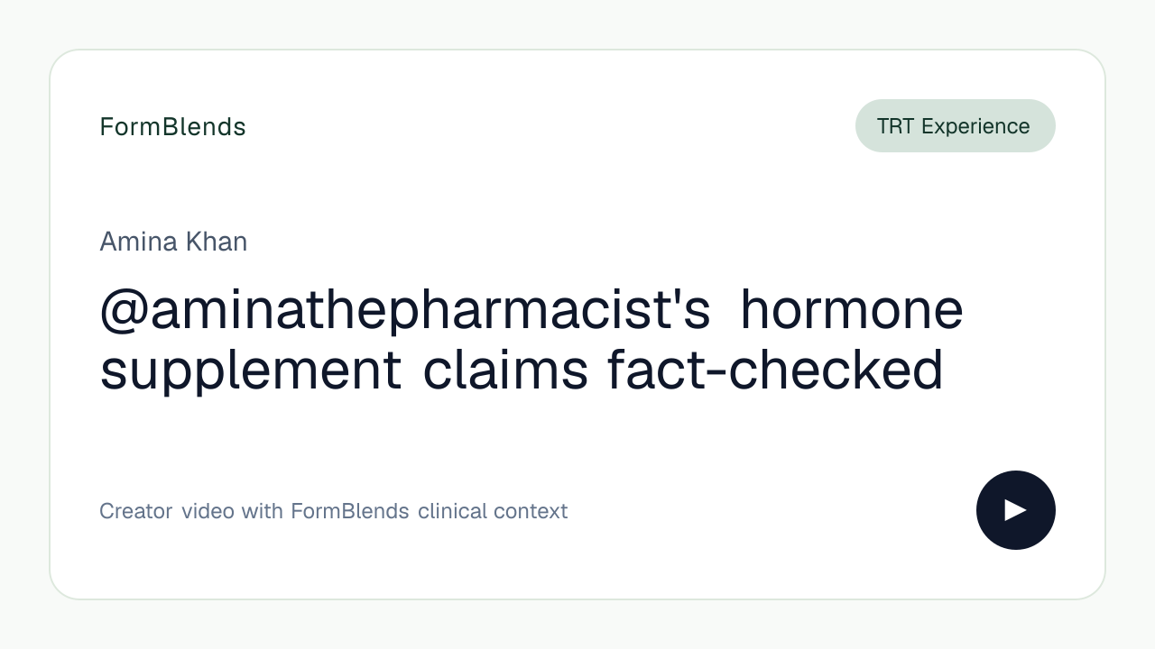 @aminathepharmacist's hormone supplement claims fact-checked