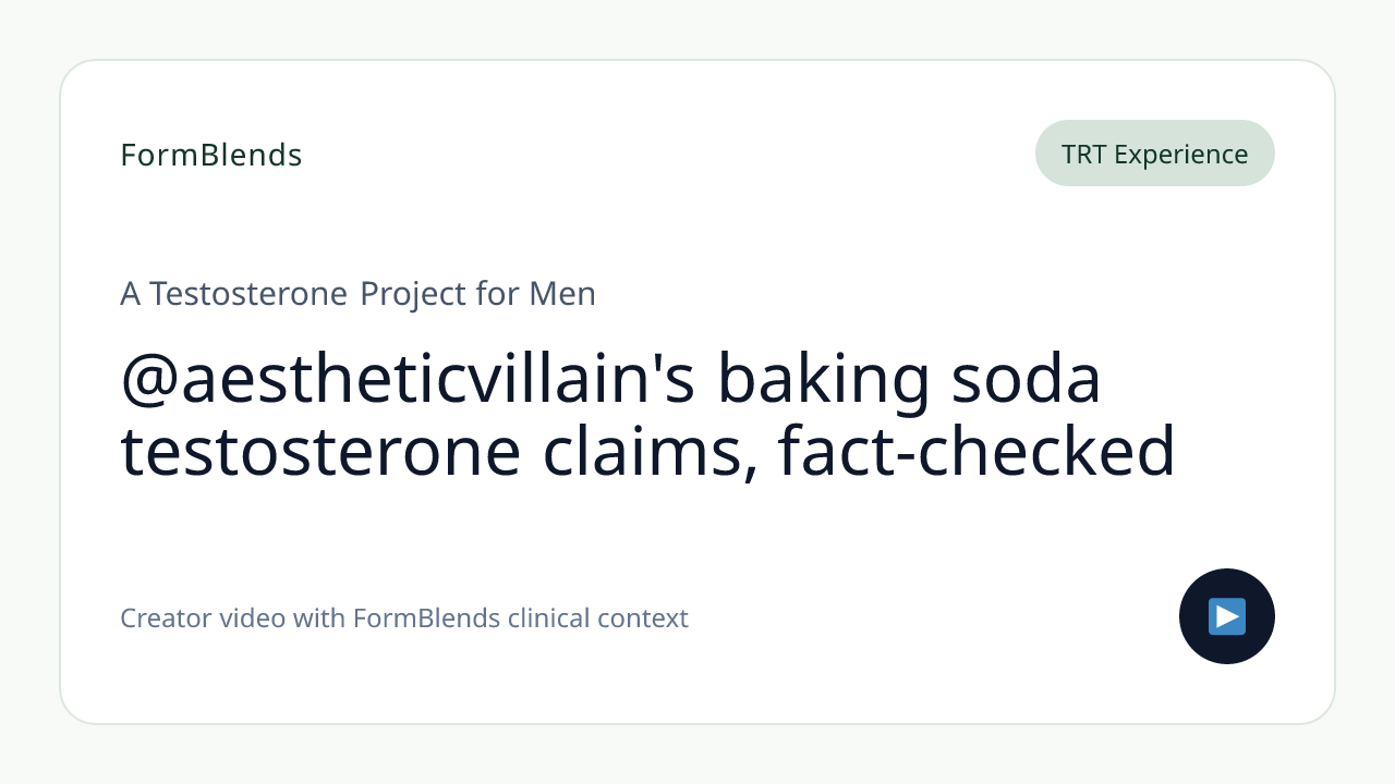@aestheticvillain's baking soda testosterone claims, fact-checked