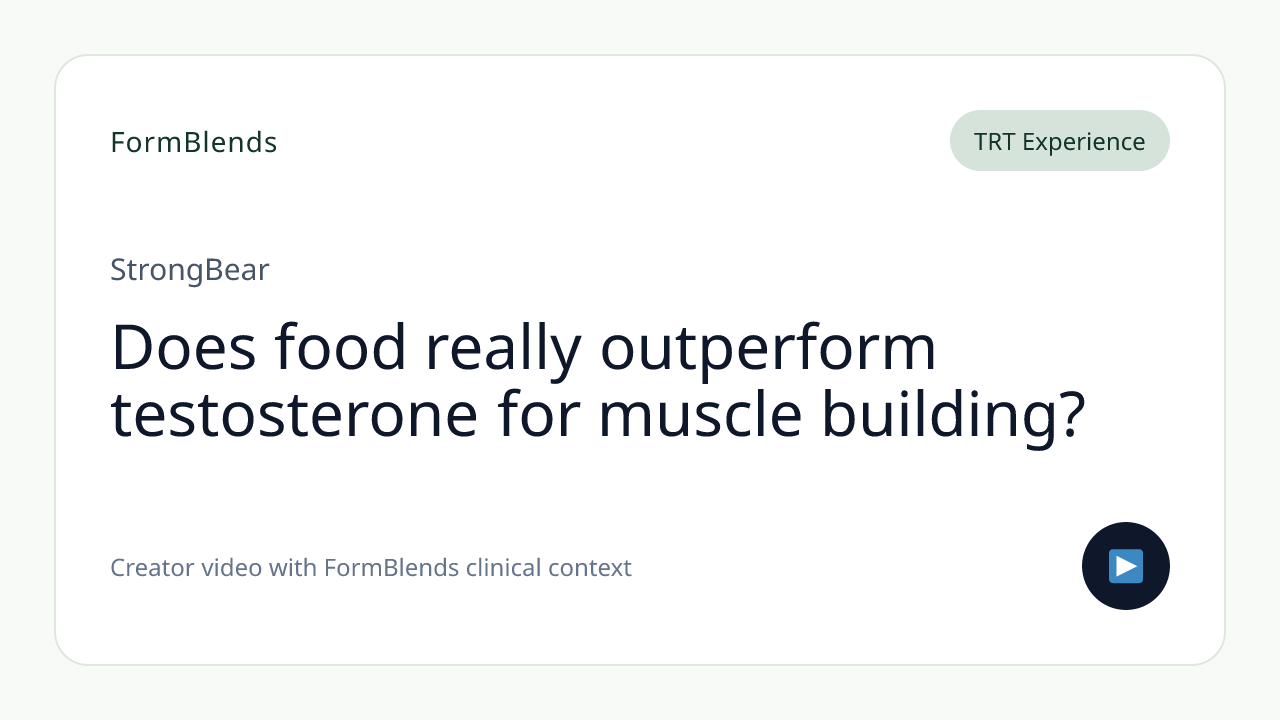 Does food really outperform testosterone for muscle building?