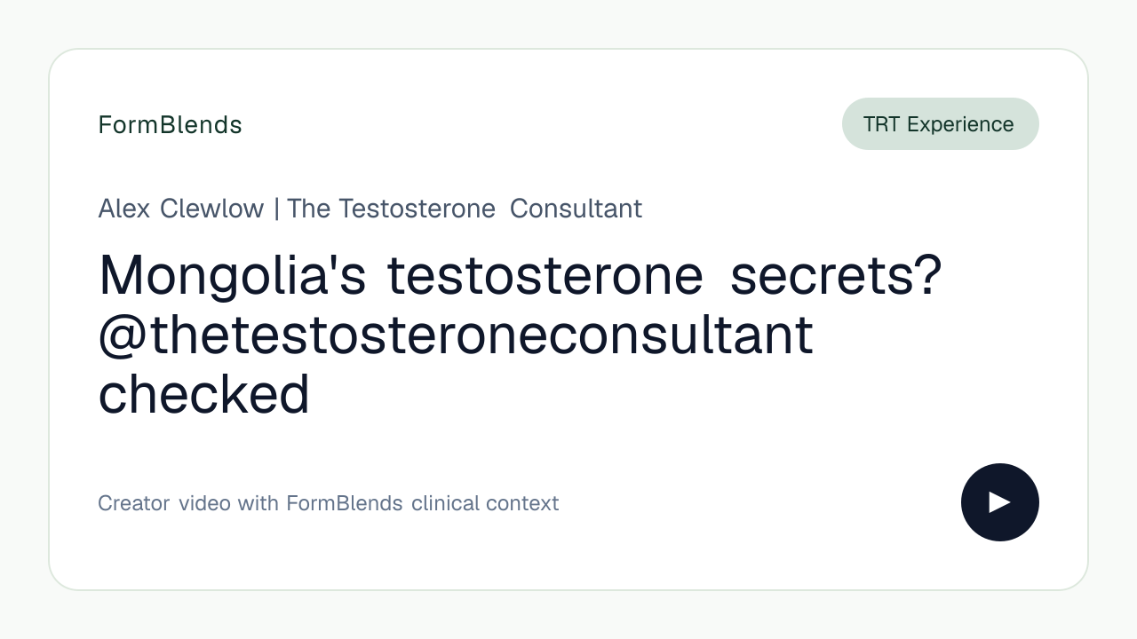 Mongolia's testosterone secrets? @thetestosteroneconsultant checked